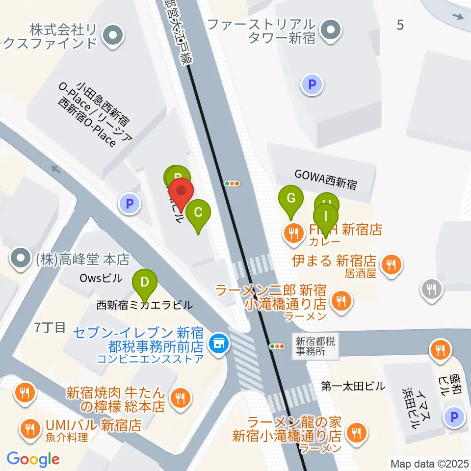 ナットレコード周辺のファミレス・ファーストフード一覧地図
