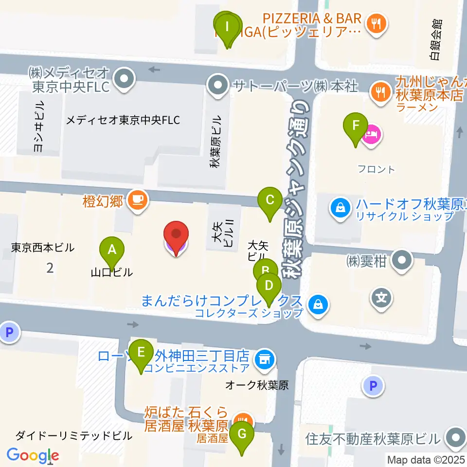 Twin Box周辺のファミレス・ファーストフード一覧地図