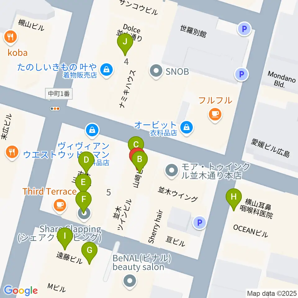 広島ダムレコーズ周辺のファミレス・ファーストフード一覧地図