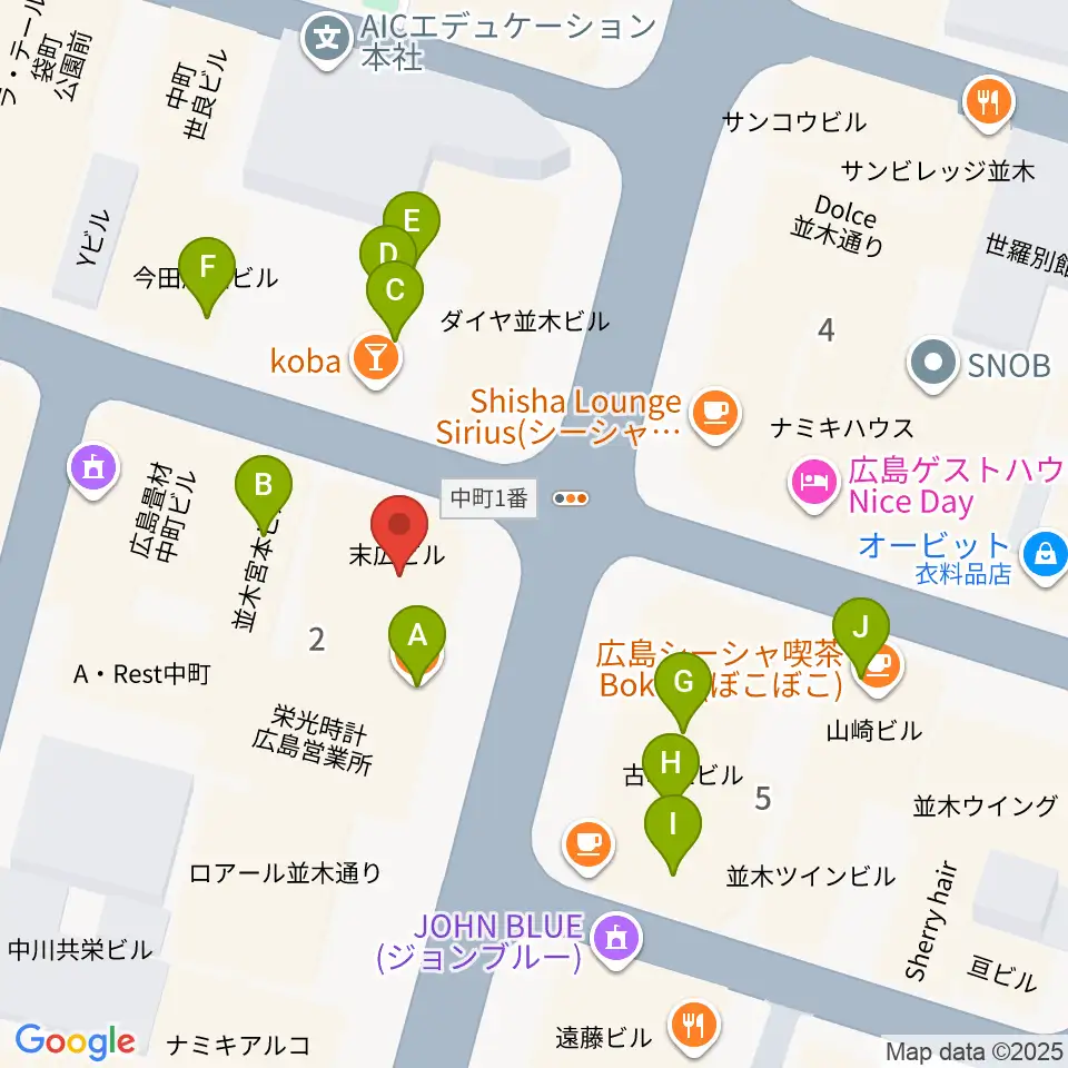 STEREO RECORDS周辺のファミレス・ファーストフード一覧地図