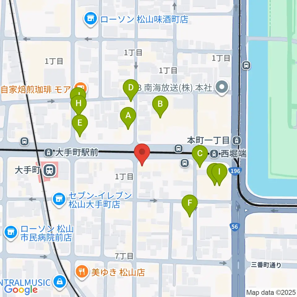 モア・ミュー ジック周辺のファミレス・ファーストフード一覧地図
