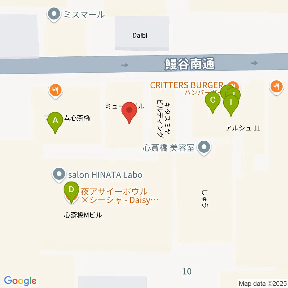 Root Down Records周辺のファミレス・ファーストフード一覧地図