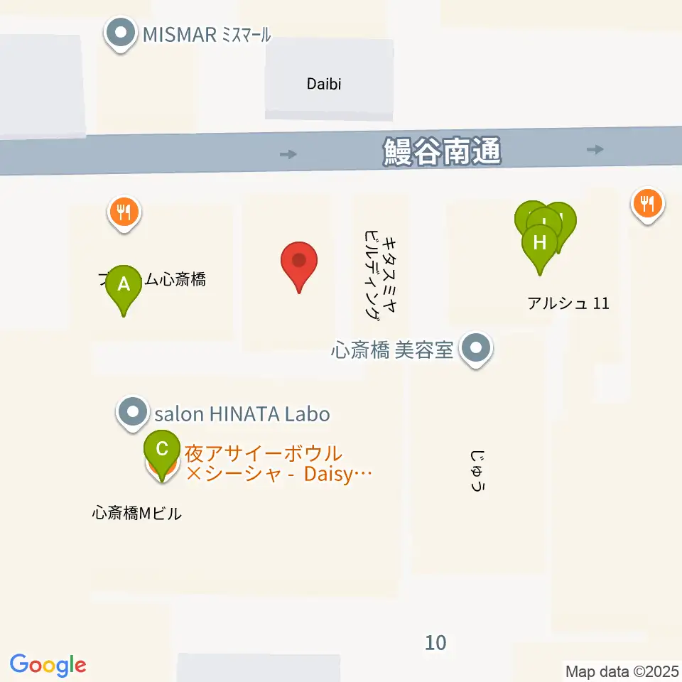 Root Down Records周辺のファミレス・ファーストフード一覧地図