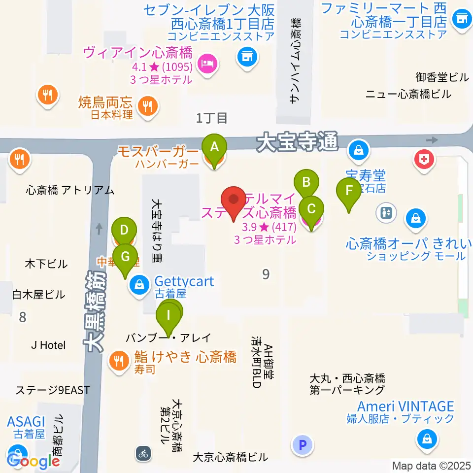 レコードショップ rare groove周辺のファミレス・ファーストフード一覧地図