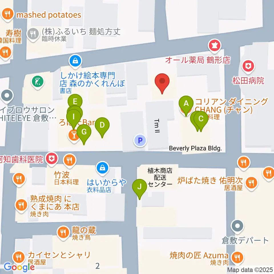 ガーデンオブディライト周辺のファミレス・ファーストフード一覧地図