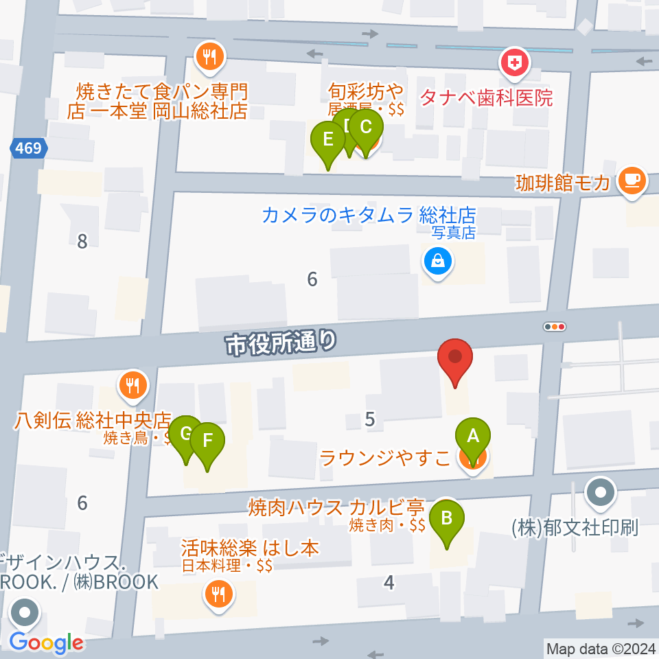 レコード屋 総社店周辺のファミレス・ファーストフード一覧地図