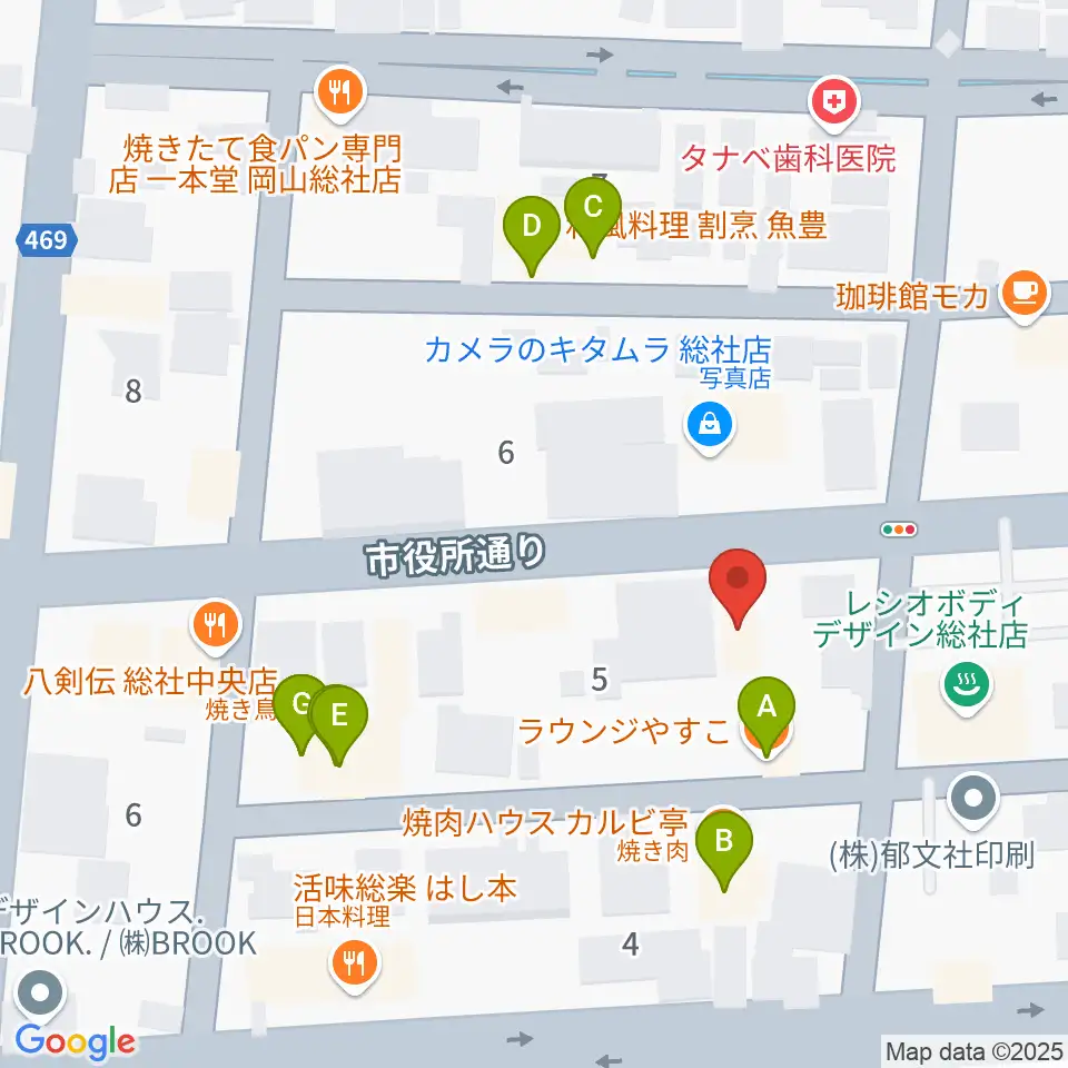 レコード屋 総社店周辺のファミレス・ファーストフード一覧地図