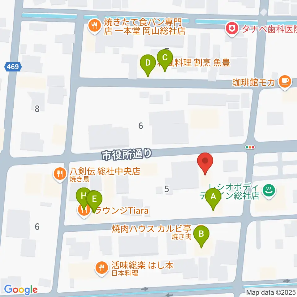 レコード屋 総社店周辺のファミレス・ファーストフード一覧地図