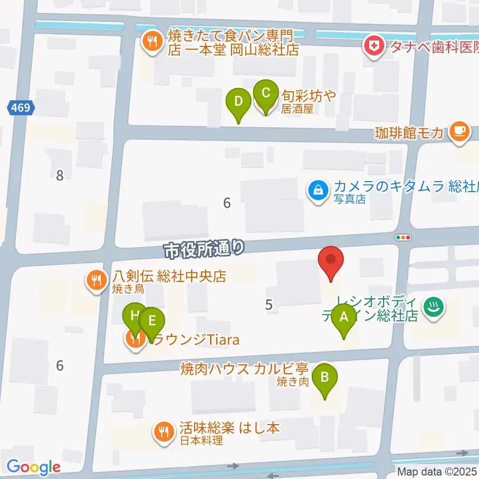 レコード屋 総社店周辺のファミレス・ファーストフード一覧地図
