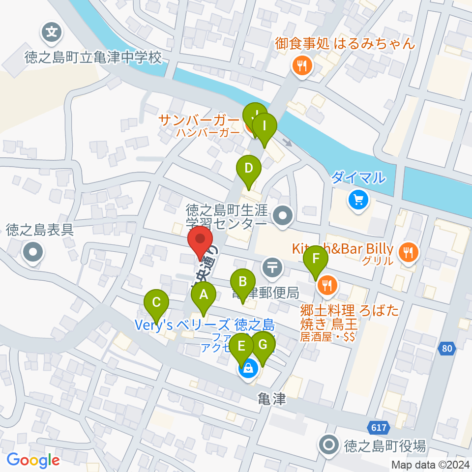 徳之島MAC周辺のファミレス・ファーストフード一覧地図