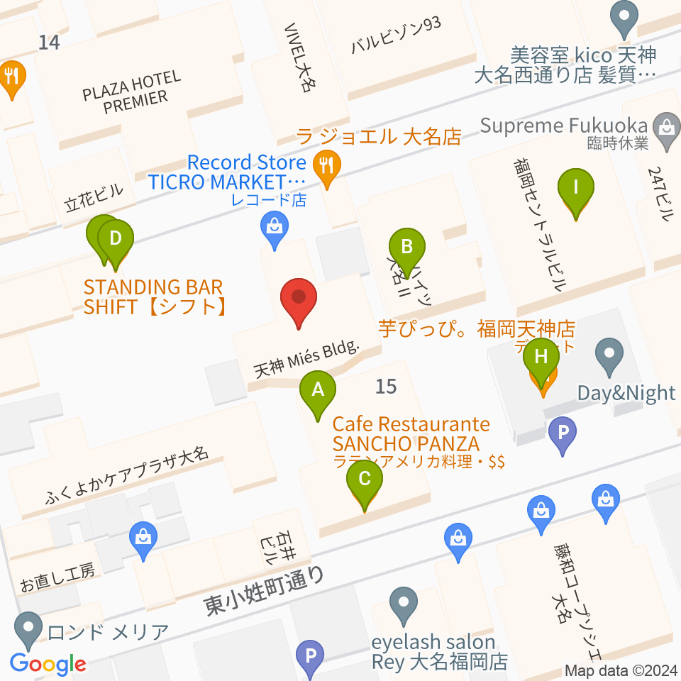 チクロマーケット周辺のファミレス・ファーストフード一覧地図