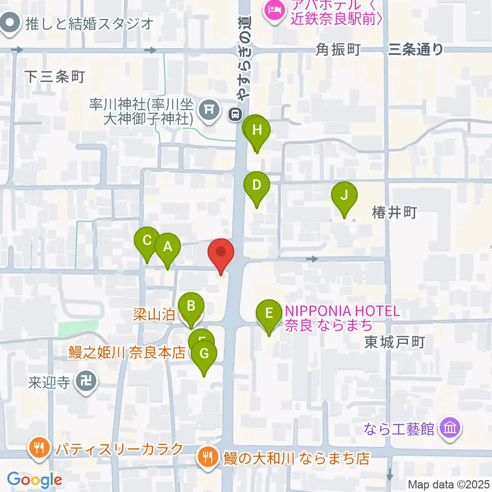 THROAT RECORDS周辺のファミレス・ファーストフード一覧地図