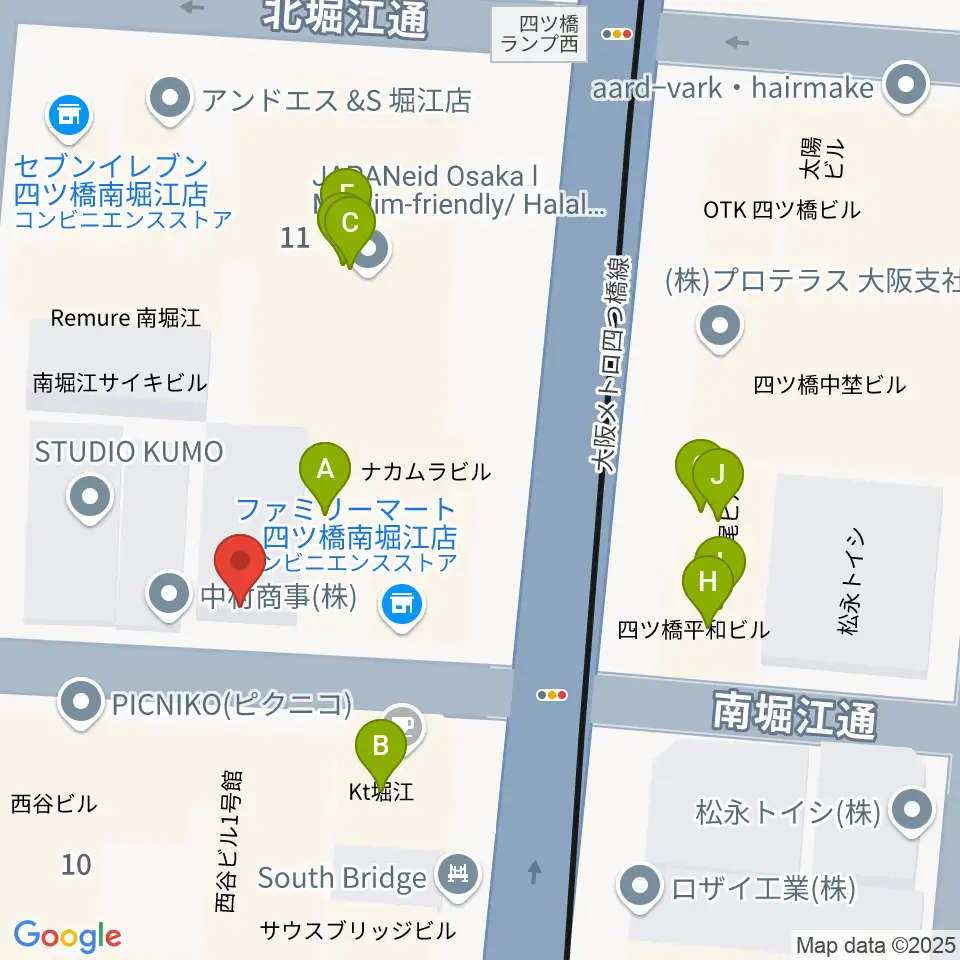 FLAKE RECORDS周辺のファミレス・ファーストフード一覧地図