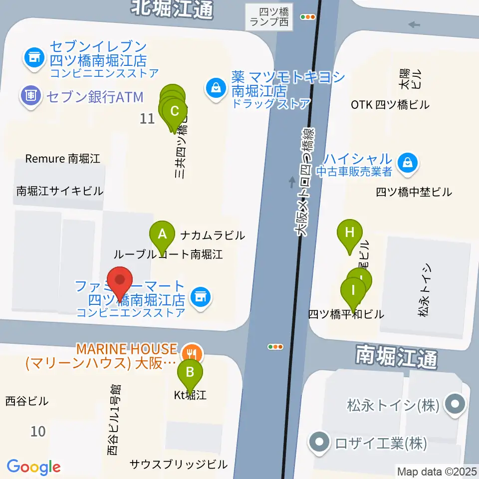 FLAKE RECORDS周辺のファミレス・ファーストフード一覧地図