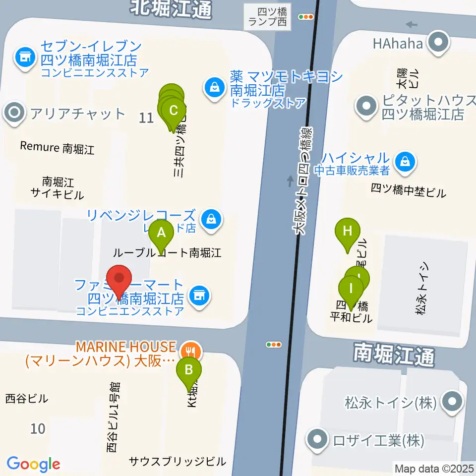 FLAKE RECORDS周辺のファミレス・ファーストフード一覧地図