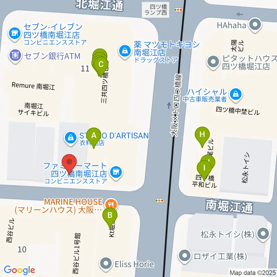 FLAKE RECORDS周辺のファミレス・ファーストフード一覧地図