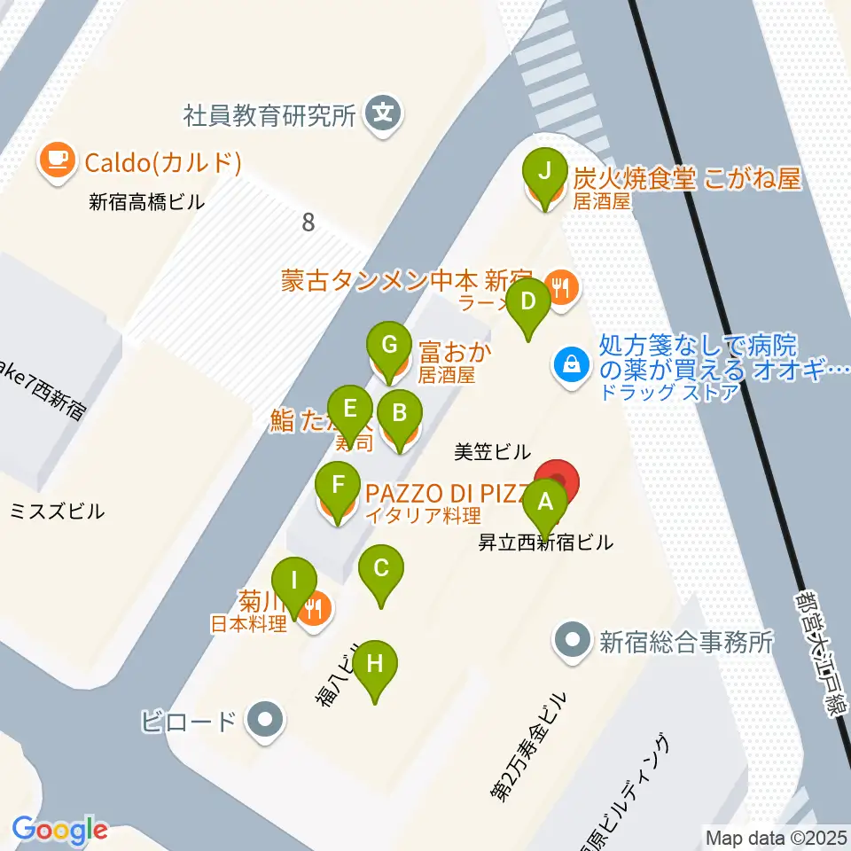 レッドリングレコード周辺のファミレス・ファーストフード一覧地図