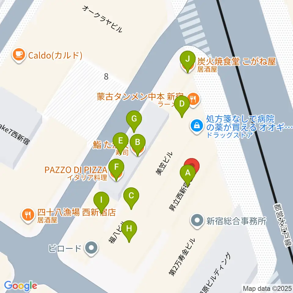 レッドリングレコード周辺のファミレス・ファーストフード一覧地図