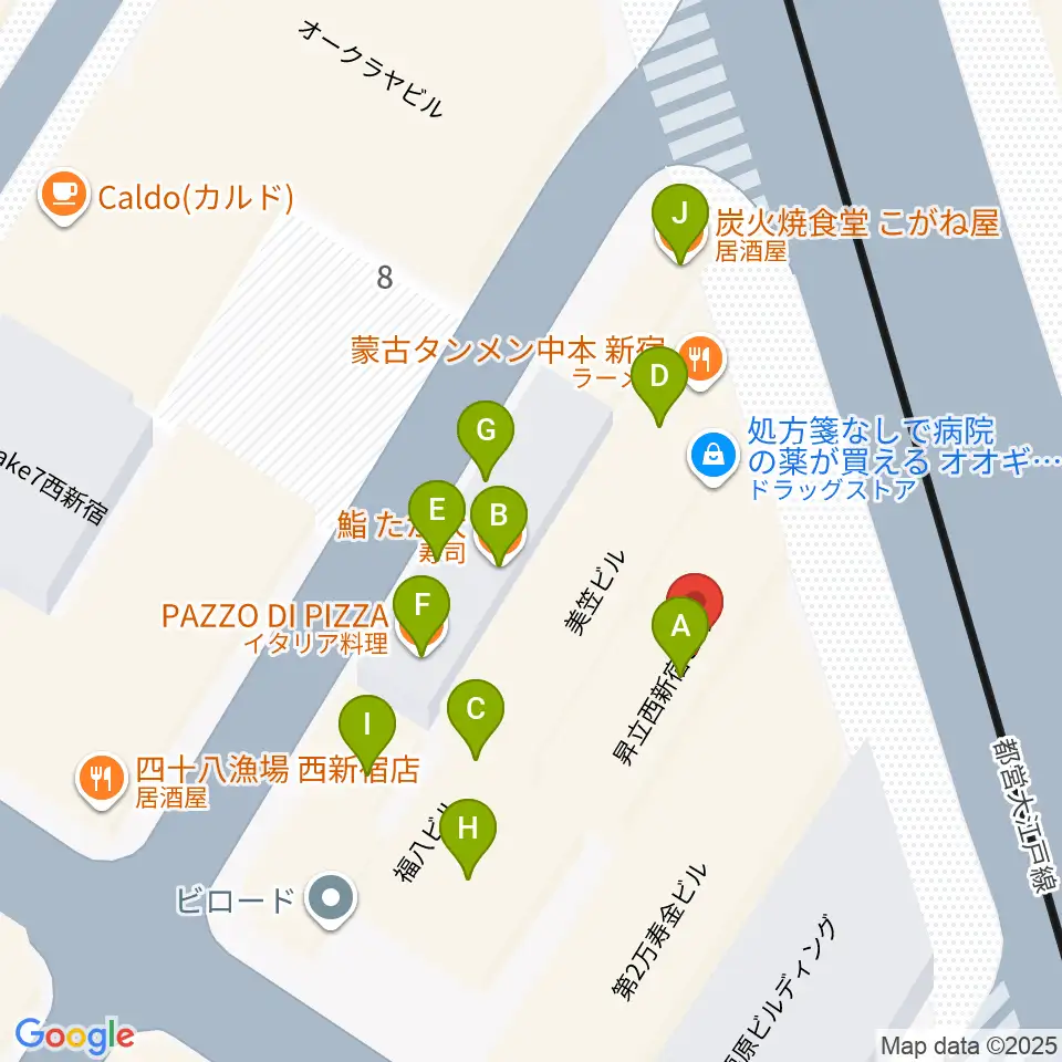 レッドリングレコード周辺のファミレス・ファーストフード一覧地図