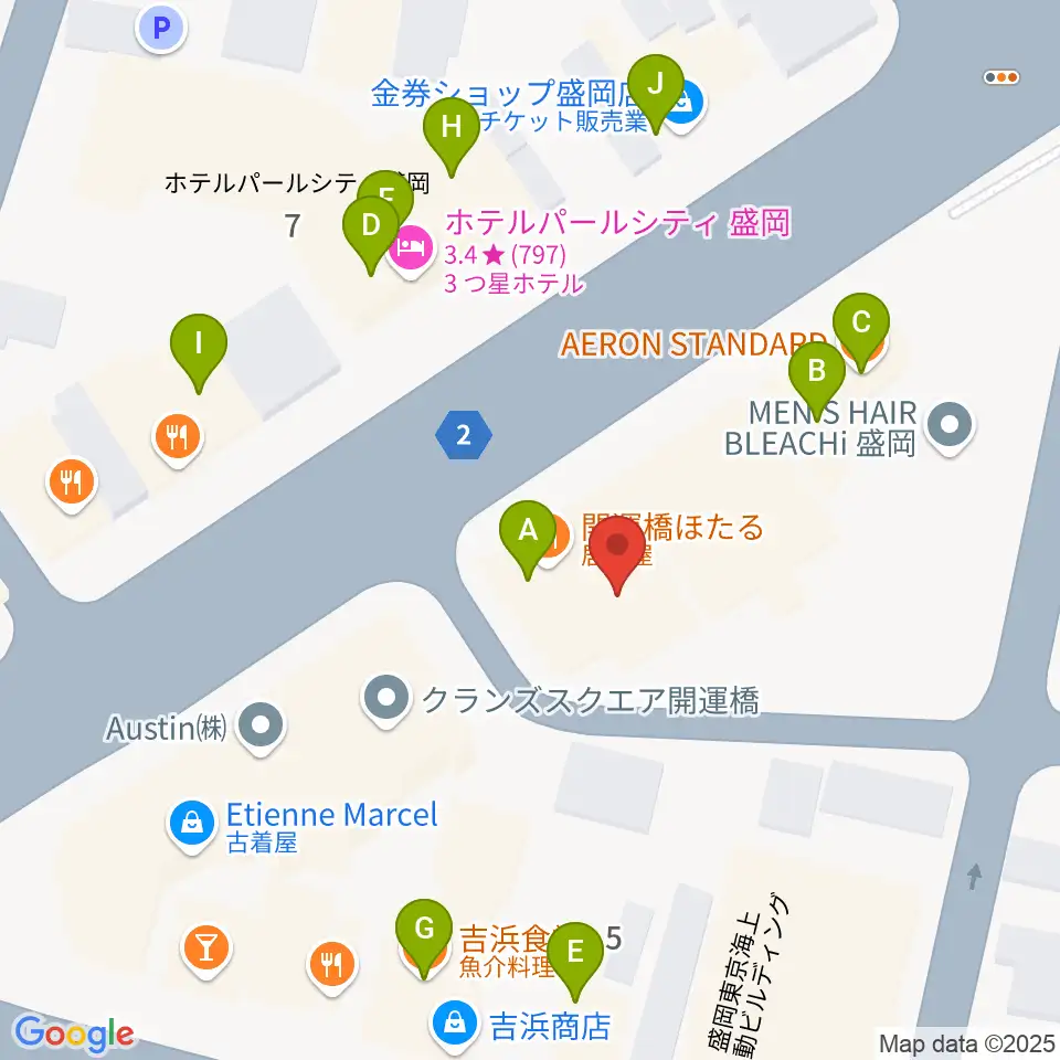 Knowledge Records周辺のファミレス・ファーストフード一覧地図