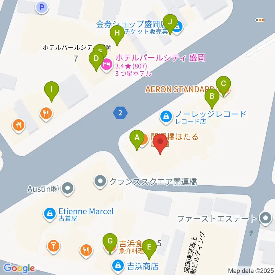 Knowledge Records周辺のファミレス・ファーストフード一覧地図