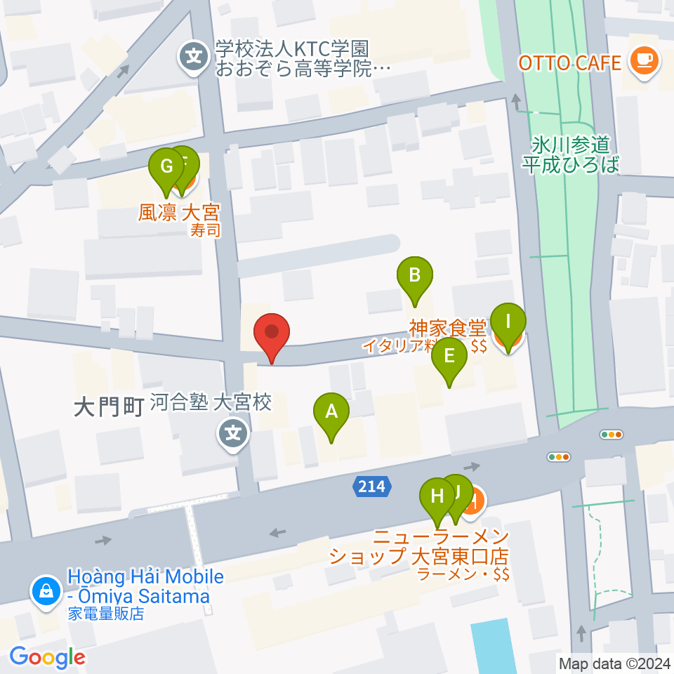 レコード屋グリグリ周辺のファミレス・ファーストフード一覧地図