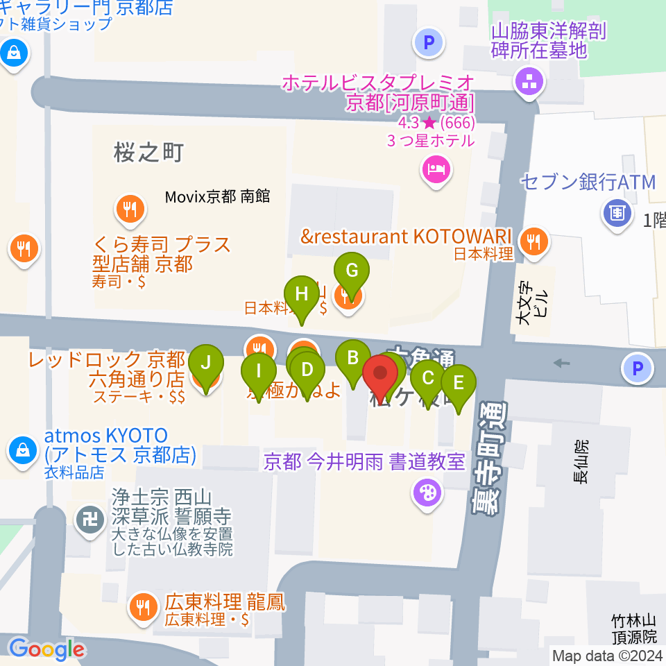 トラドラレコード周辺のファミレス・ファーストフード一覧地図