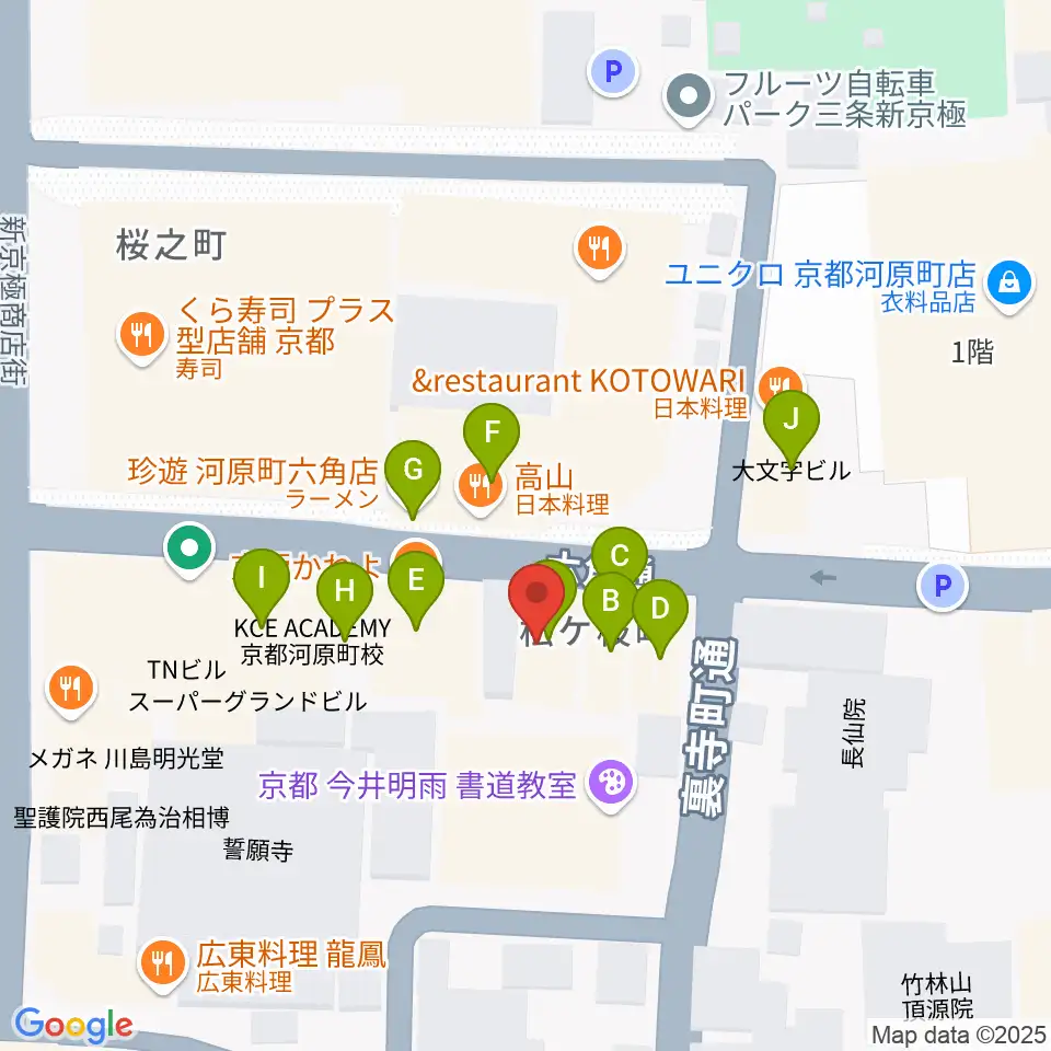 トラドラレコード周辺のファミレス・ファーストフード一覧地図