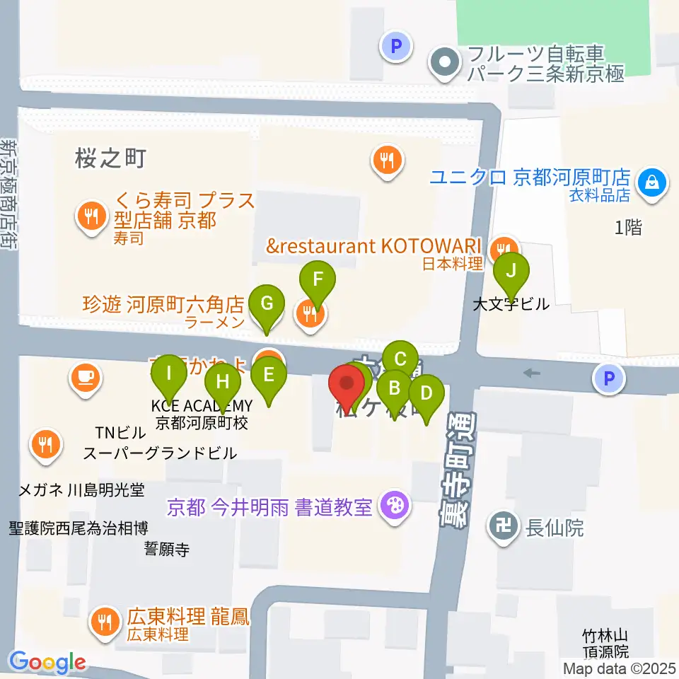 トラドラレコード周辺のファミレス・ファーストフード一覧地図