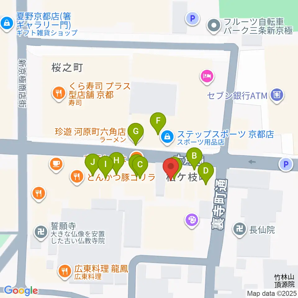 トラドラレコード周辺のファミレス・ファーストフード一覧地図