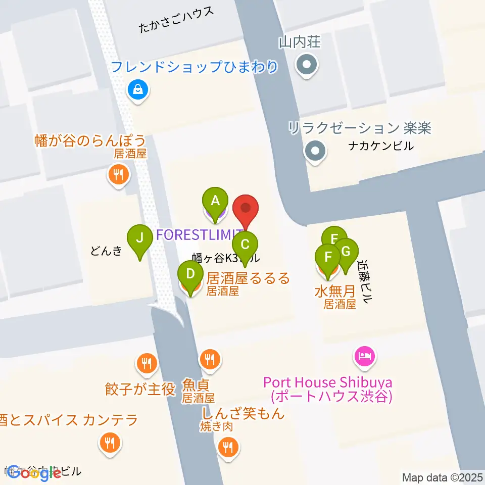 幡ヶ谷フォレストリミット周辺のファミレス・ファーストフード一覧地図
