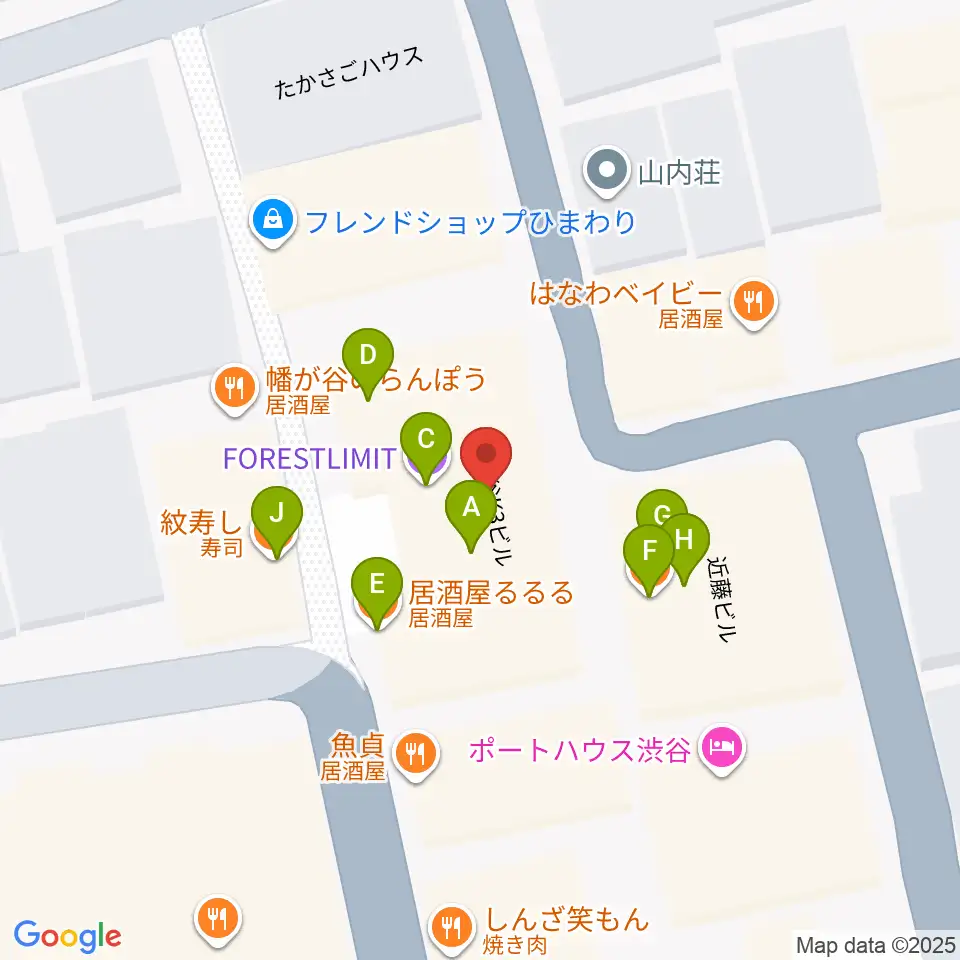 幡ヶ谷フォレストリミット周辺のファミレス・ファーストフード一覧地図
