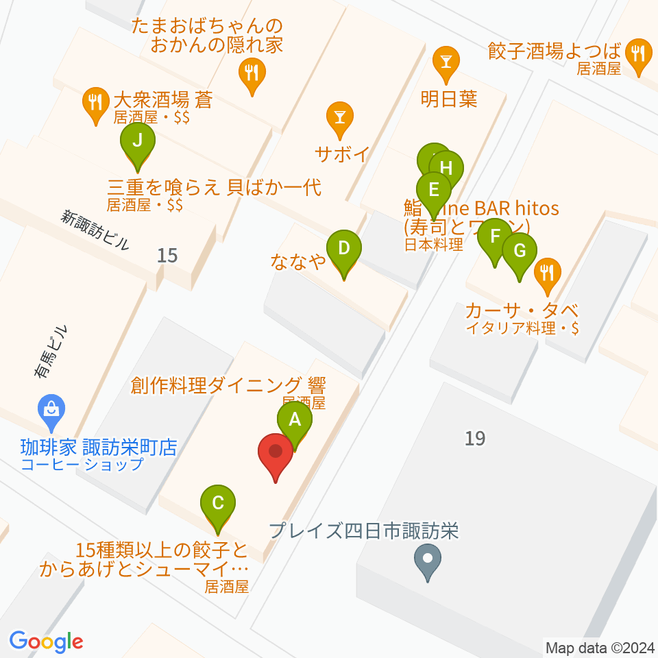 ラストワルツ周辺のファミレス・ファーストフード一覧地図