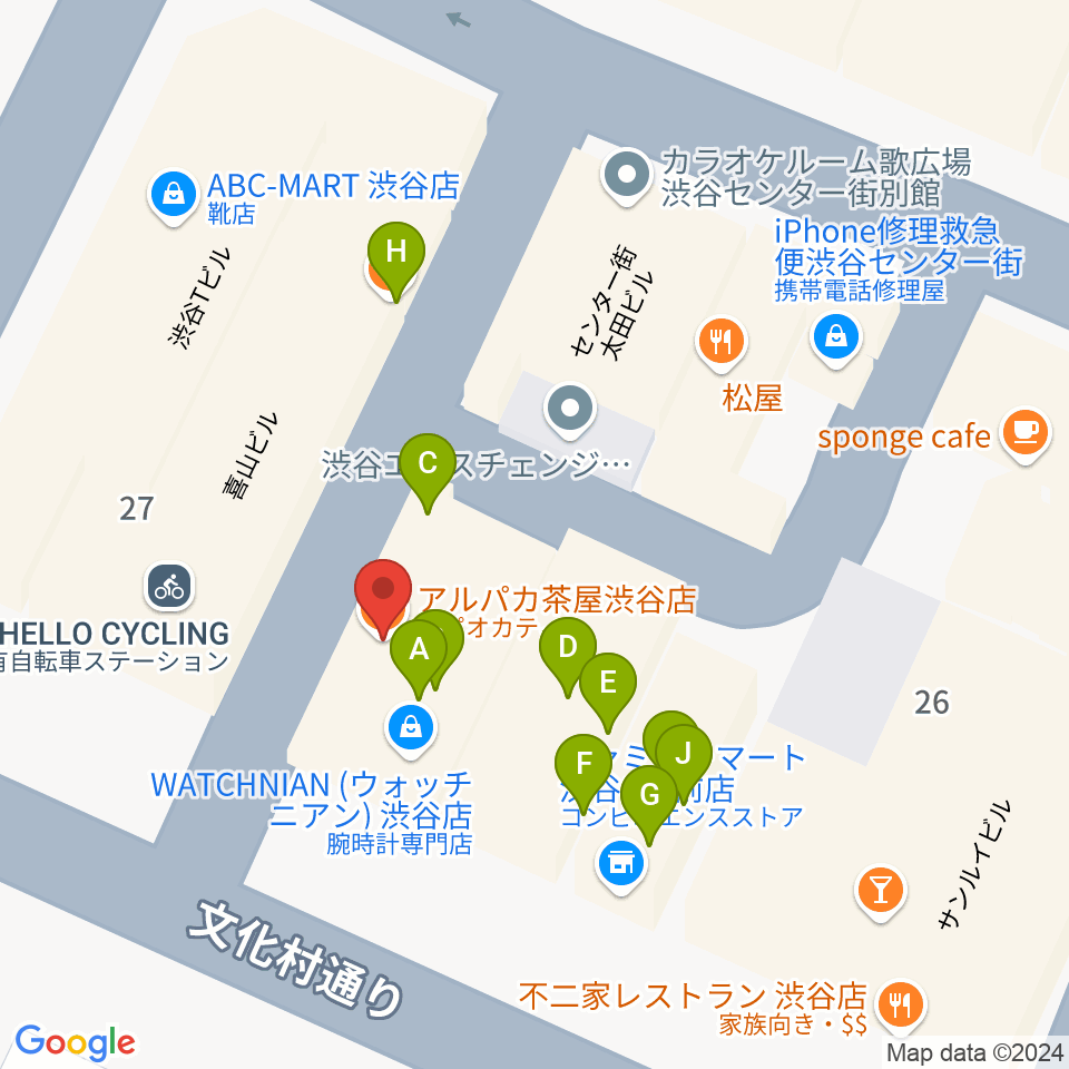 discland JARO周辺のファミレス・ファーストフード一覧地図