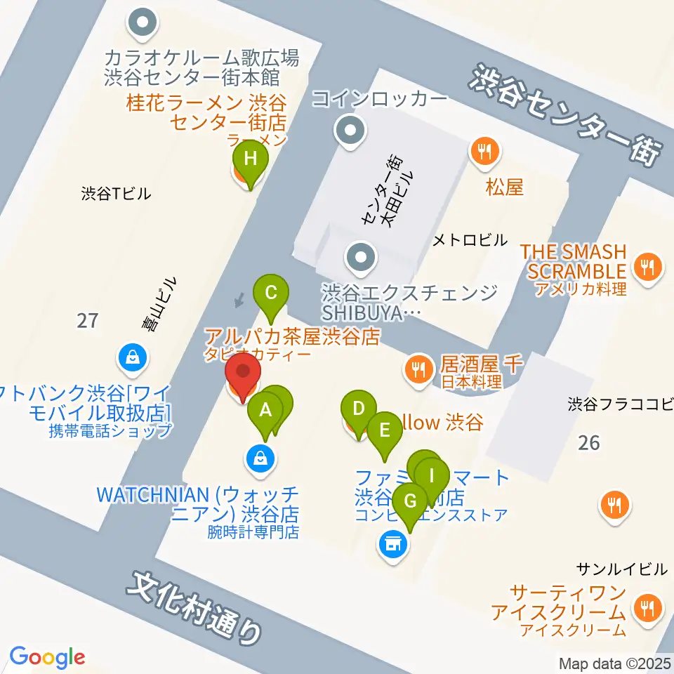 discland JARO周辺のファミレス・ファーストフード一覧地図
