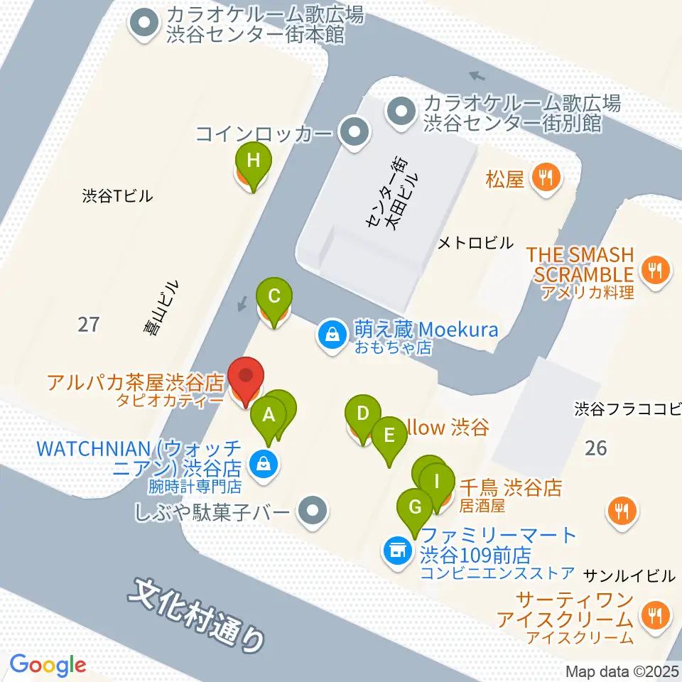 discland JARO周辺のファミレス・ファーストフード一覧地図