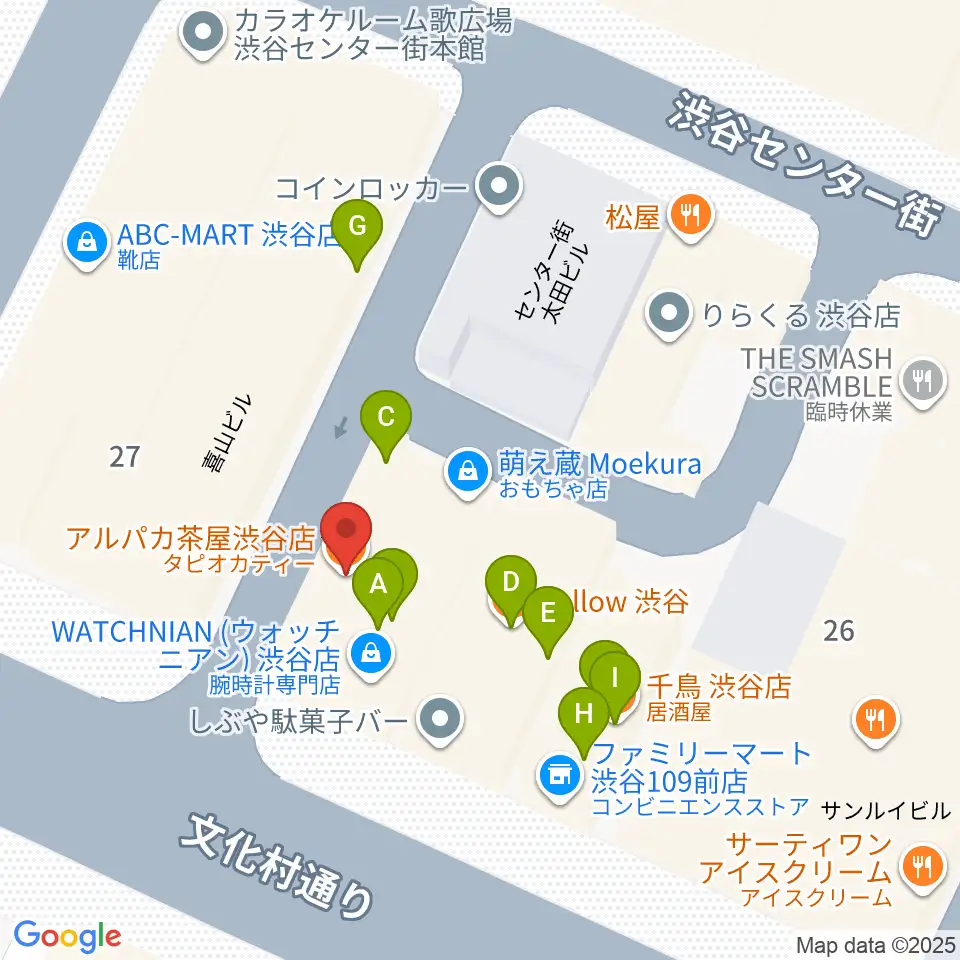 discland JARO周辺のファミレス・ファーストフード一覧地図