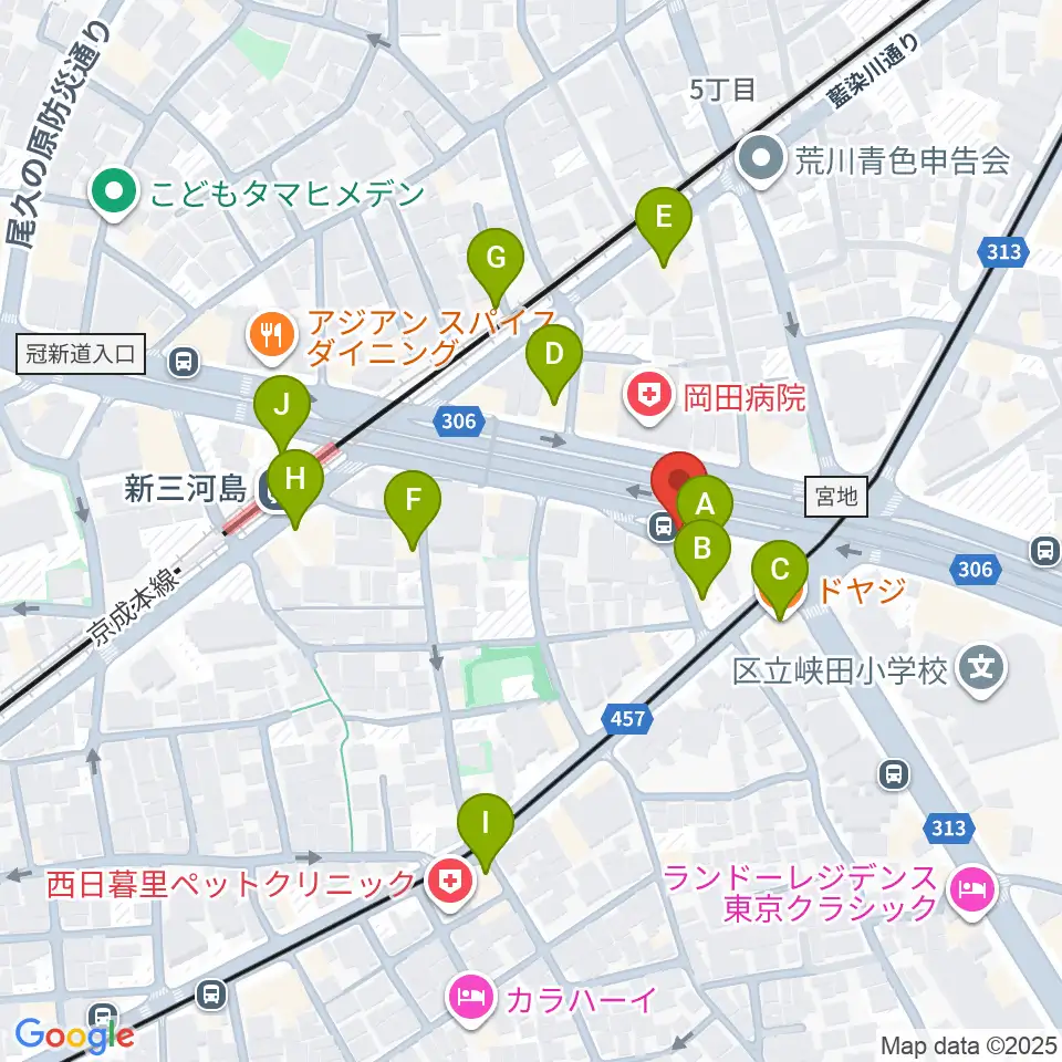 キーノート・シアター周辺のファミレス・ファーストフード一覧地図