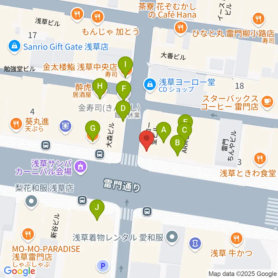 音のヨーロー堂周辺のファミレス・ファーストフード一覧地図