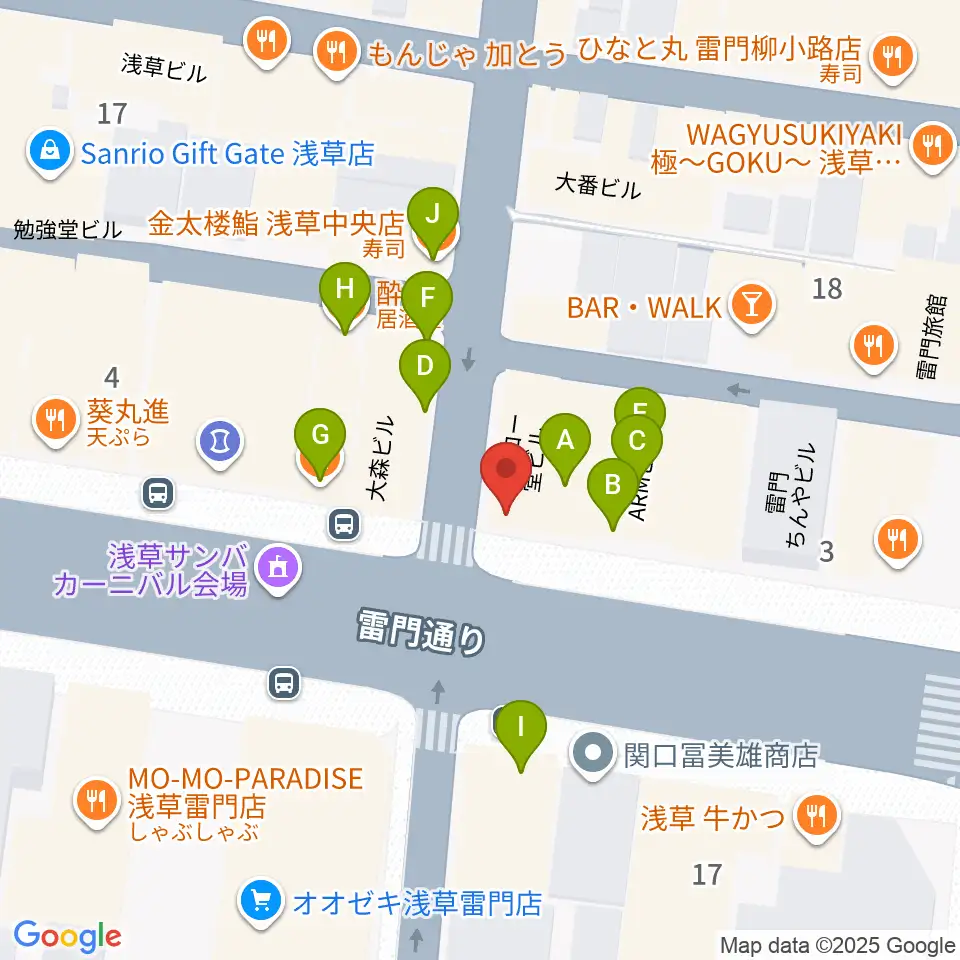音のヨーロー堂周辺のファミレス・ファーストフード一覧地図