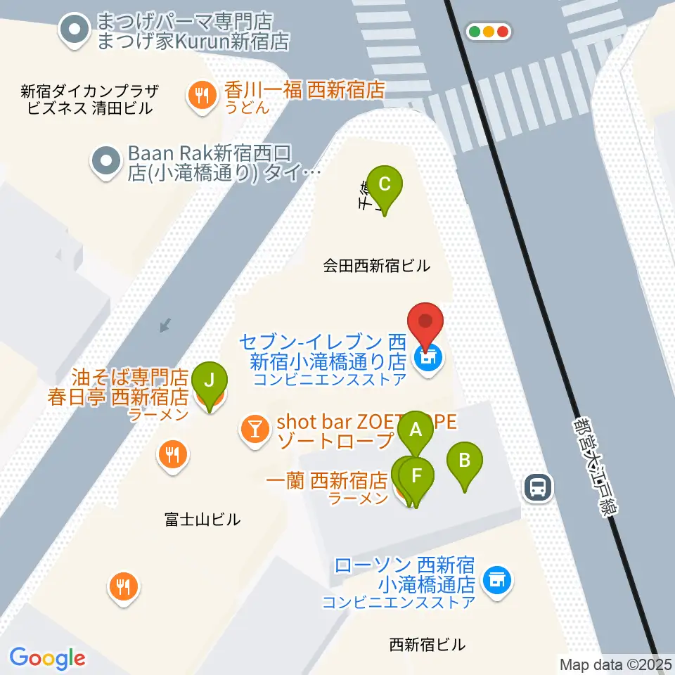HAL'S JAZZ周辺のファミレス・ファーストフード一覧地図