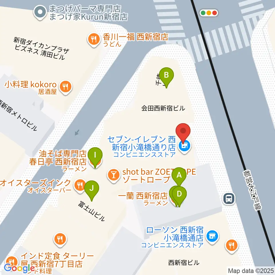 HAL'S JAZZ周辺のファミレス・ファーストフード一覧地図