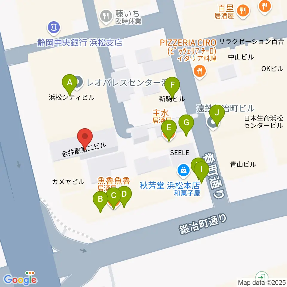 SOUL CLAP周辺のファミレス・ファーストフード一覧地図