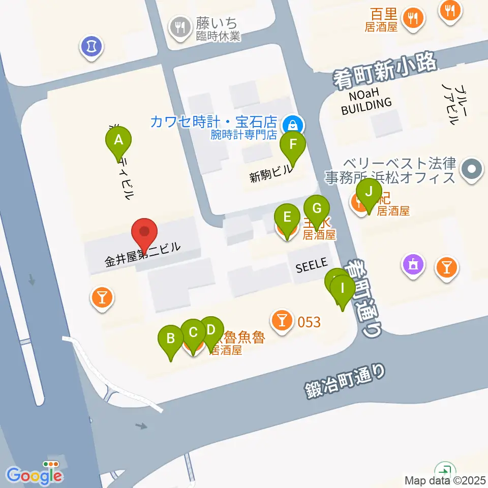 SOUL CLAP周辺のファミレス・ファーストフード一覧地図