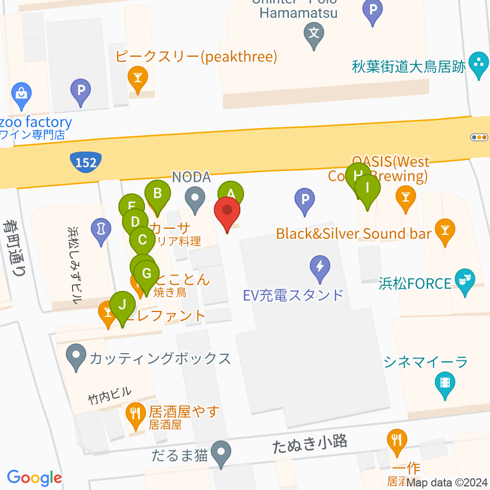 sone records周辺のファミレス・ファーストフード一覧地図