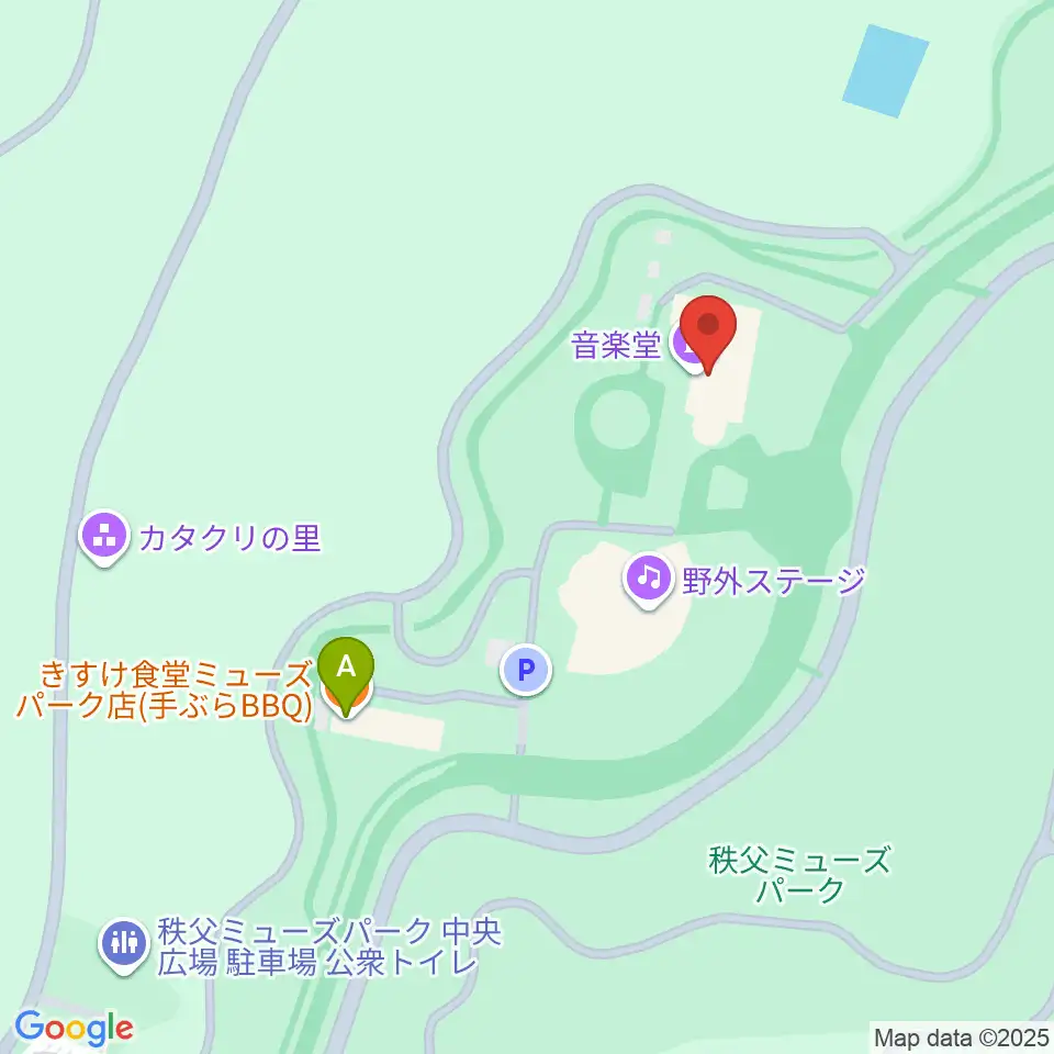 秩父ミューズパーク周辺のファミレス・ファーストフード一覧地図