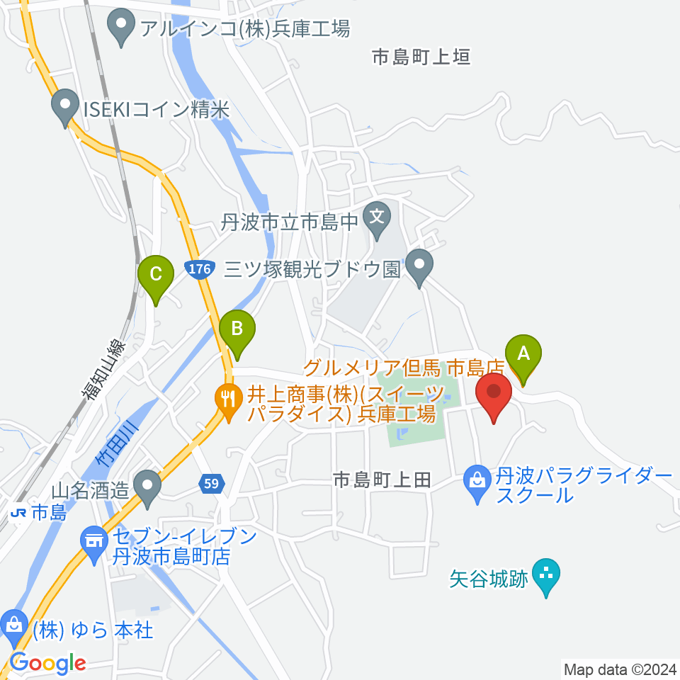 ライフピアいちじま大ホール周辺のファミレス・ファーストフード一覧地図