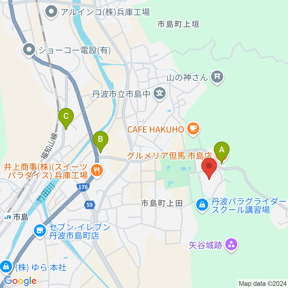 ライフピアいちじま大ホール周辺のファミレス・ファーストフード一覧地図