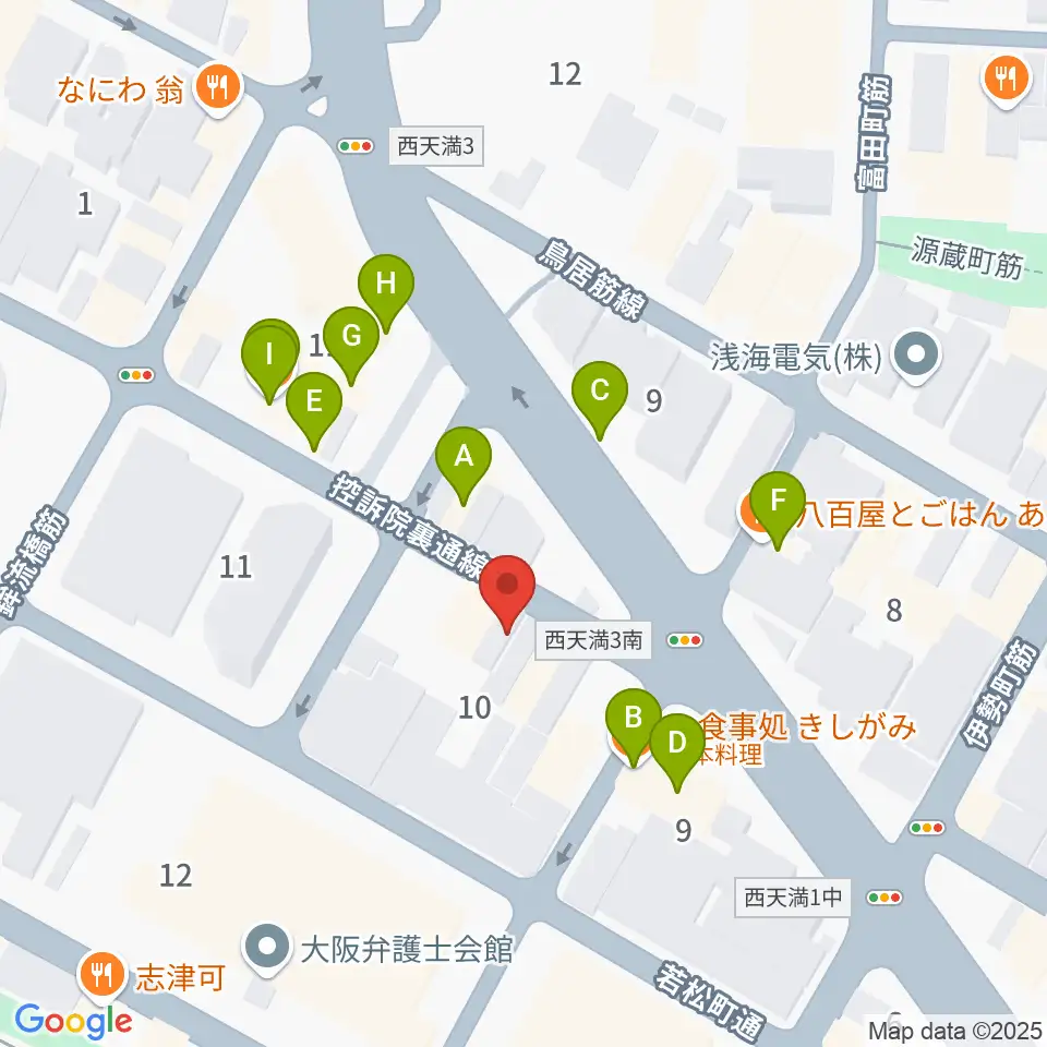 パストラーレ周辺のファミレス・ファーストフード一覧地図