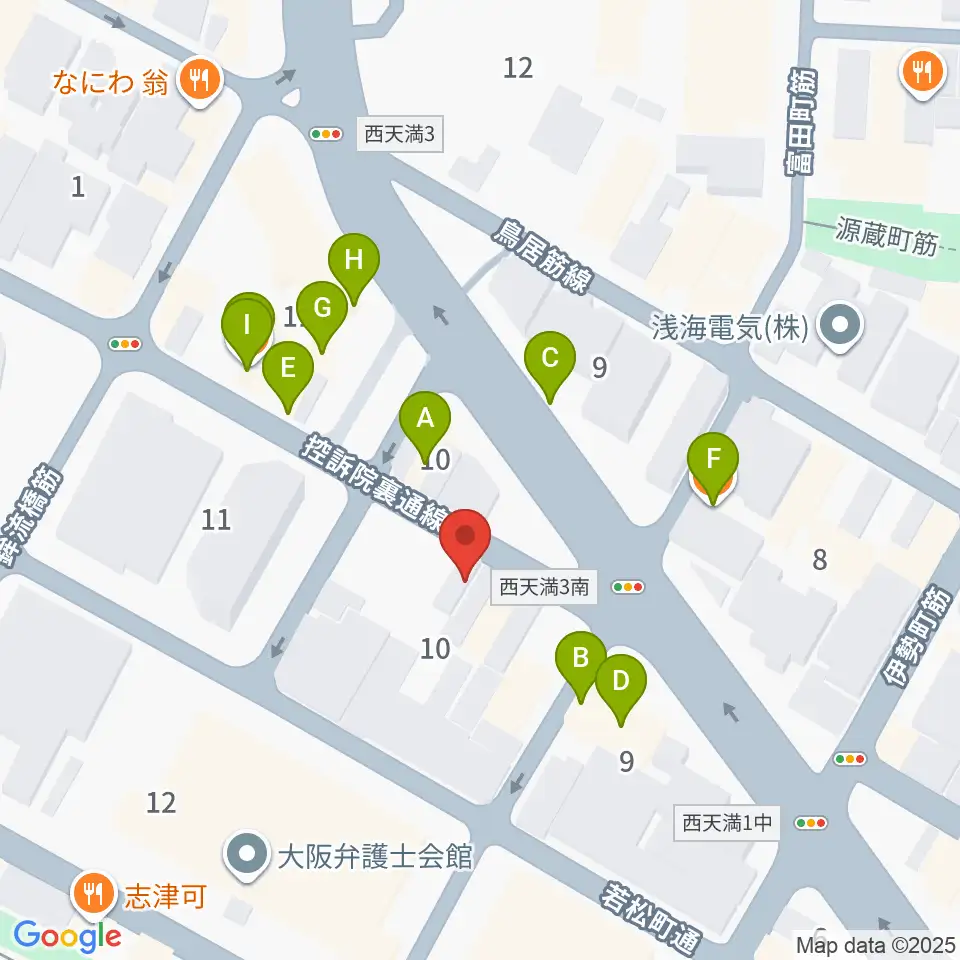 パストラーレ周辺のファミレス・ファーストフード一覧地図